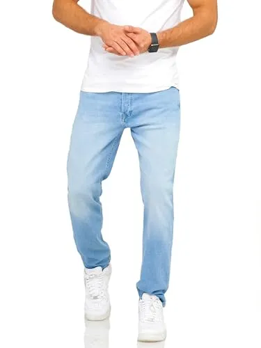 Jack & Jones 5-Pocket-Jeans JJIMIKE JJARIS Herren Comfort Fit Hose blau W36 L34 - Bequeme Herren Comfort Fit Jeans mit elastischem Material für optimalen Tragekomfort. Ideal für lässige Outfits, Stonewashed Look in Light Blue Denim.