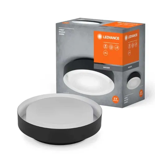 LEDVANCE LED-Deckenleuchte Orbis Madrid Schwarz/Weiß - Deckenlampen & Kronleuchter: Elegante LED-Deckenleuchte mit 4450lm Lichtstrom, ideal für alle Zimmer und energieeffizient.