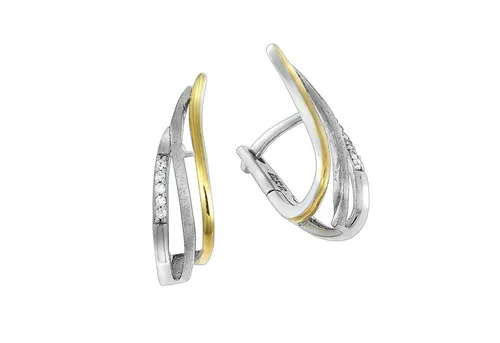 Vivance Paar Creolen 925 Silber bicolor mit bunten Zirkonia - Ohrringe aus 925 Silber (Sterlingsilber) mit bunten Zirkonia, ideal für jeden Anlass und ein echter Hingucker. Inkl. Etui für stilvolle Aufbewahrung.