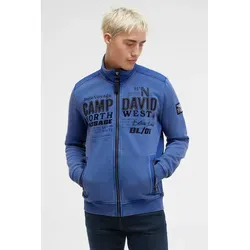 Camp David Herren Sweatjacke Flight Blue XXL in blau von CAMP DAVID