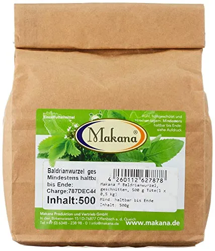 Makana Baldrianwurzel für Tiere, geschnitten, 500 g Tüte