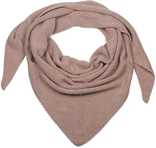styleBREAKER Damen Strick Dreieckstuch - Weiches Schultertuch mit Reiskorn Muster - Schals für Damen: Modisches Dreieckstuch aus Wolle Mix, made in Italy, mit kuscheligem Tragegefühl und vielseitig einsetzbar für gemütliche Layer-Looks.