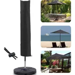 Sonnenschirmhülle Wasserdicht Reißfest 600D Oxford Schwarz 153x30x30cm - Schütze deinen Sonnenschirm mit dieser robusten Hülle aus 600D Oxford in Schwarz. Sie ist wasserdicht und reißfest und bietet optimalen Schutz vor Witterungseinflüssen. Ideal für Terrasse und Garten, einfach in der Handhabung.