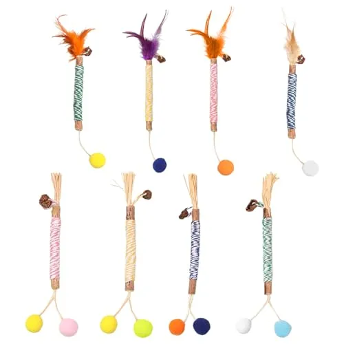 ZBHDEYG 8 Kätzchenspielzeuge, Katzengras-Beißstäbchen, Kaustäbchen Für Katzen, Katzen-Beißspielzeug, Katzen-Kauspielzeug, Katzengras-Beißstäbchen, Katzenkrallenspielzeug