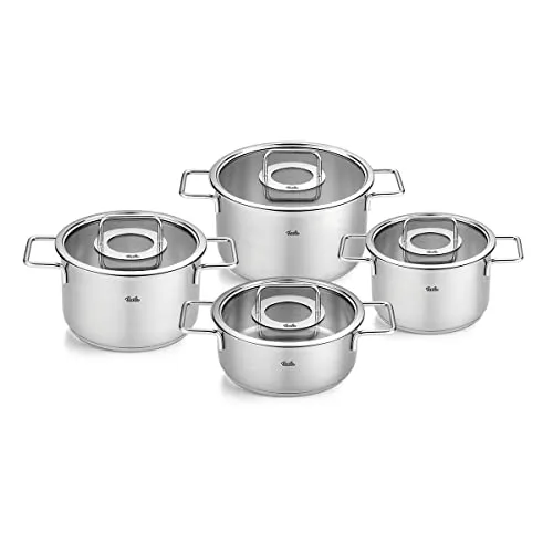 Fissler Pure Collection Edelstahl-Kochtopfset, 4-teilig