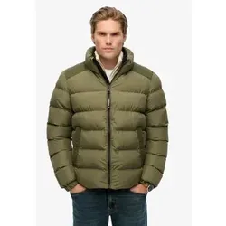 Superdry Herren Sport-Pufferjacke M5012287A in Grün (M) - Stylische Steppjacke für Herren in entspannter Passform. Mit zwei Reißverschlusstaschen, elastischen Ärmelbündchen und verstellbarem Saum für optimalen Komfort und Funktionalität.
