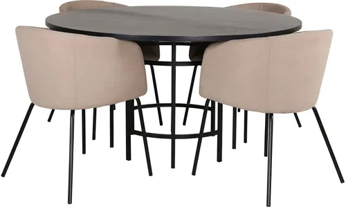 Produktbild Copenhagen Esstisch-Set mit 4 Berit Stühlen in Beige