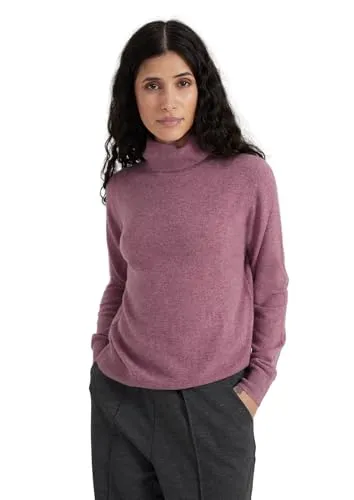 Style & Republic Damen Rollkragenpullover aus 100% Kaschmir, Slim-Fit-Passform, stilvoller Premium-Cashmere-Strickpullover für Herbst und Winter, rosa M
