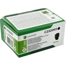 Lexmark Toner C2320K0 schwarz - Original Toner für bis zu 1.000 Seiten, hohe Druckqualität und optimale Kompatibilität mit Lexmark Druckern