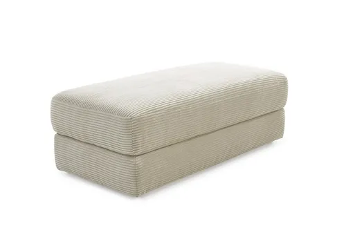 luma-home Polsterhocker 15257 – Designer Sitzbank in Beige Grau - Moderner Polsterhocker mit Bonellfederkern für hohen Sitzkomfort. Ideal als stilvolle Sitzgelegenheit oder Fußablage. Robuster Cord-Bezug in Beige Grau, pflegeleicht und langlebig.