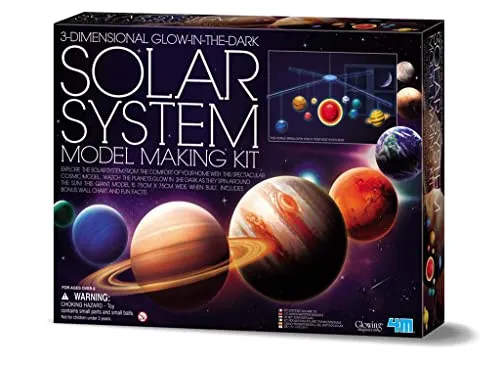 4M 3D Glow in The Dark Solar System Mobile Making Kit