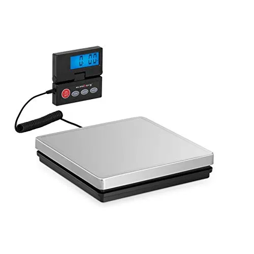 Steinberg Systems Präzisionswaage 50 kg/10 g - Feinwaage mit Edelstahl-Wiegefläche 25x25 cm, präzise Messungen bis 50 kg, externes LCD-Display mit Hintergrundbeleuchtung für optimale Lesbarkeit.