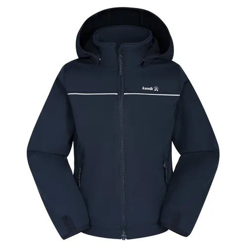 Kamik Softshelljacke Jarvis (winddicht, reflektierend) dunkelblau Kinder, Größe: 122