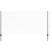 vidaXL Zaun mit Pfosten Grau 1.2 x 25 m Stahl - Gartenzäune aus hochwertigem und wetterbeständigem Stahl, ideal für stilvolle Sicherheit in Gärten und Terrassen. Anpassbar und langlebig für jahrelangen Einsatz.