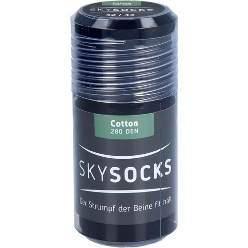 SKYSOCKS Cotton 280den AD 42/43 black 2 St