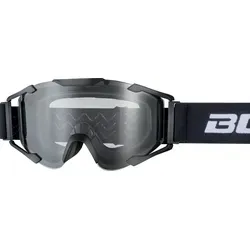 Bogotto B-ST Motocross Brille, schwarz für Frauen - Sportbrillen mit flexiblem Polyurethan-Rahmen und Nasenschutz, ideal für maximalen Komfort und Sicherheit beim Motocross.