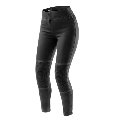 REBELHORN Chica Motorradleggings für Damen | Hohe Taille & Schutz - Hochwertige Motorradhose mit Aramidfaser-Futter für Flexibilität und Abriebfestigkeit. Ausgestattet mit Stufe 2 Protektoren und einem modischen Skinny Fit für optimalen Komfort beim Fahren und im Alltag.
