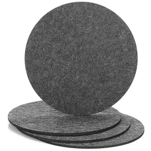 com-four® 4X Filzuntersetzer - Tischschoner aus robustem Filz - Unterlage für Töpfe, Gläser, Schüsseln und Vasen - runde Schutzmatte für Tisch und Möbel Ø 25 cm