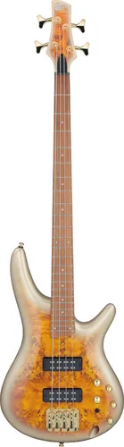Ibanez SR400EPBDXMGU Mars Gold Metallic Burst E-Bass - Viersaitiger Soundgear Bass mit angesagtem Poplar Burl Look, flexibler Klangvielfalt dank PowerSpan Pickups und aktiver 3-Band-Klangregelung – ideal für alle Musikrichtungen.