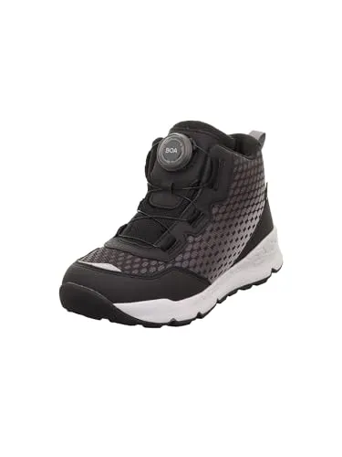 Superfit Jungen Free Ride Sneaker, Schwarz Hellgrau 32 EU - Sneaker mit GORE-TEX Membrane für Wasserdichtigkeit und Atmungsaktivität. Ideal für aktive Kinder, mit reflektierenden Details für bessere Sichtbarkeit.