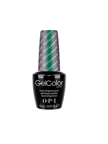 OPI Gel Color Semi-Permanent Nail Polish GC F56 - Peace & Love & OPI 15 ml - Make Up, langlebiger semi-permanenter Nagellack für strahlende Farben und perfekten Glanz, ideal für kreative Nageldesigns.