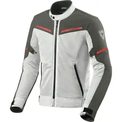 Revit Airwave 3 Motorrad Textiljacke - grau-weiss, Größe M für Männer - Motorradjacke mit Tour-Passform, aus hochdichtem Polyester 600D und SEESMARTTM Level 1 Protektoren für optimalen Schutz und Komfort.