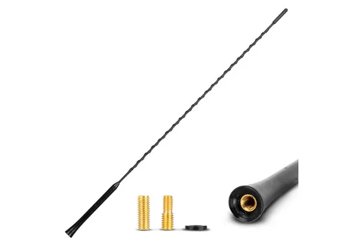 alca Spiral Dachantenne extra lang 55 cm Universal AM FM DAB+ schwarz M5 M6 Autoradio-Ersatzantennenstab schwarz