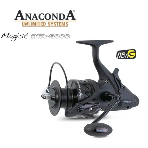 Anaconda Magist BTR-6000 Freilaufrolle - Hochwertige Karpfenrolle für Süßwasserangeln, mit einer Schnurkapazität von 520m und einem leichten Gewicht von nur 525g, ideal für alle Angler.