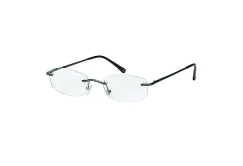 Filtral Randlose Lesebrille/Rahmenlose Unisex Lesehilfe mit Federbügeln für Damen & Herren in anthrazit matt / +2,50 dpt. F4537366