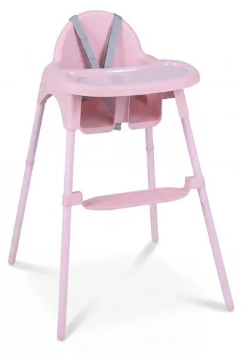 4-in-1-Babyhochstuhl Rosa mit verstellbarem Tablett