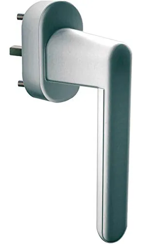 Schellenberg 46509 Sicherheits-Alarmgriff in Silbergrau für Fenster und Türen