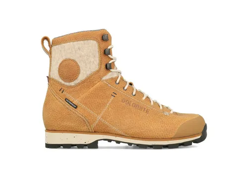 Dolomite DOL Shoe M's 54 Warm Evo WP Herren Outdoorschuh - Golden Yellow - Der Dolomite 54 Warm Evo WP kombiniert Retro-Stil mit Funktionalität. Ideal für Winterabenteuer, bietet er Schutz vor Kälte und Nässe mit nachhaltigen Materialien und exzellentem Halt auf rutschigen Oberflächen.