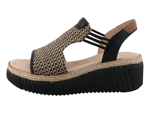 TOM TAILOR Keilsandalette schwarz 40 EU - Wanderschuhe mit 4 cm Keilabsatz, sportlichem Design und weichem Gehcomfort – ideal für entspannte Sommerausflüge!