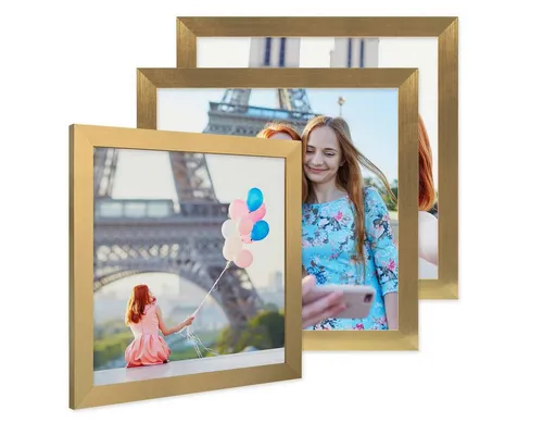 PHOTOLINI Bilderrahmen 3er Set - Einzelrahmen-Set für kreative Wandgestaltung, inklusive Zubehör für einfaches Aufhängen und individuelle Anordnung.