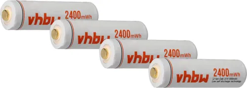 vhbw Akkus AA Mignon, 4 Stück für diverse Geräte