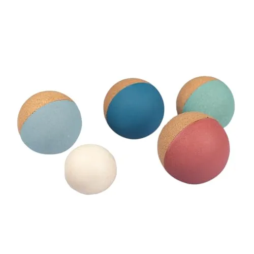 Korko Boccia Set Super Champions - Natürlicher Outdoor-Spielspaß mit Korkbällen - Fami-lienfreundlich & Umweltbewusst