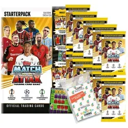 Topps Sammelkarte Match Attax Champions League 2024/25 1 Starter + 10 Booster + Sleeves