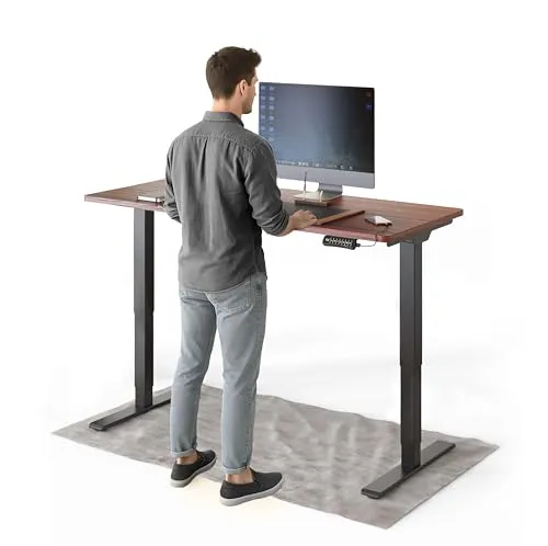 DESKSPACE Höhenverstellbarer Schreibtisch – elektrisch mit Memory und Kollisionsschutz - Zubehör für Möbel: Ergonomischer, elektrisch höhenverstellbarer Schreibtisch mit leisen Motoren, Memoryfunktion und USB-Anschluss für optimales Arbeiten im Homeoffice.