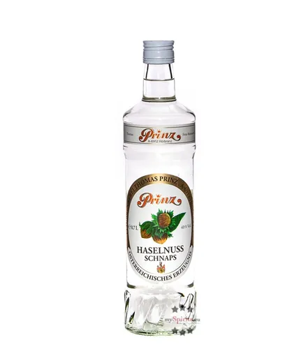 Prinz Haselnuss-Schnaps 0,7l - Obstbrände, aromatischer Haselnuss Schnaps mit 40 % Vol., perfekt für Genießer und als Geschenkidee geeignet.
