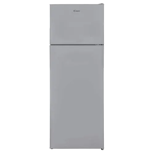 Candy CMDDS 5142XN Kühlschrank mit zwei Türen, 55 cm, 204 l, Statische Technologie, Küchenschublade, interne Temperaturkontrolle, LED, umkehrbare Türen, höhenverstellbar, Räder, 40 dB, Klasse F,