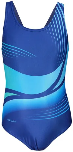 Aquarti Badeanzug Mädchen Chlorresistent Muscleback Wettkampf blau 170 - Kinder-Bademode, ideal für Wettkämpfe und Chlorbeständigkeit, sorgt für Langlebigkeit und optimalen Tragekomfort.