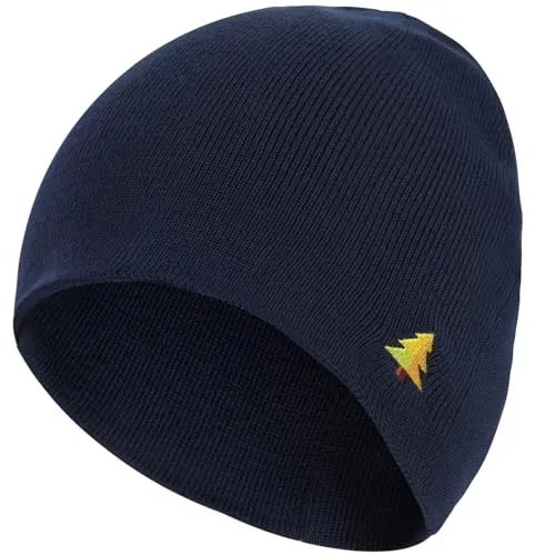 Donfri Merinowolle Mütze Herren Warme Wintermütze Beanie Herren Winter Weiche Strickmütze Hat Geschenk (DE/NL/SE/PL, Alphanumerisch, Einheitsgröße, Marineblau)