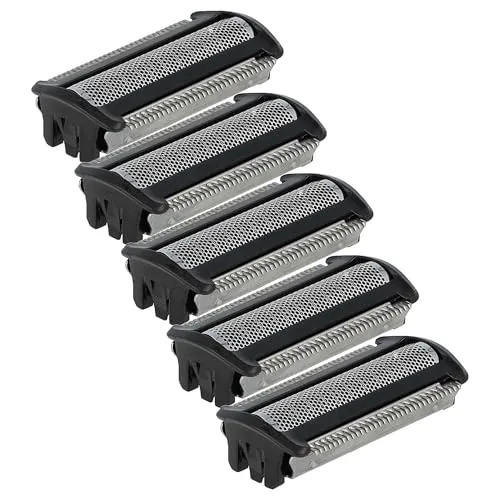 vhbw 5x Ersatz-Scherköpfe kompatibel mit Philips BodyGroom S3000 BG30xx, BG3010 Elektrorasierer, Schwarz Silber