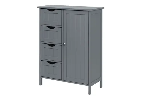 osoltus Badregal Beistellschrank Hampton 55x30x82cm grau