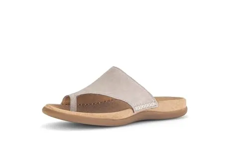 Gabor Damen Pantoletten | Frauen Slipper | Best Fitting | Slip-ons | Backless Slipper | Gartenschuhe | Sommerschuhe | sommerclogs | leinen | 43 EU - 9 UK