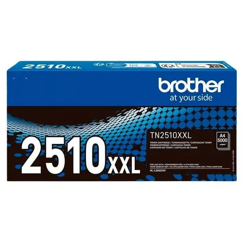 Brother Toner TN-2510XXL schwarz - Toner für Brother Drucker, hohe Kapazität von ca. 5.000 Seiten bei 5%, ideal für effizientes Drucken im Büro.