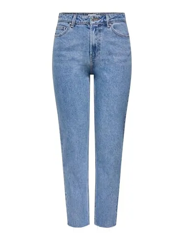 ONLY 7/8-Jeans Fransen blau 31 - Stylische 7/8-Jeans mit trendigen Fransen, ideal für lässige Looks. Hochwertige Baumwollmischung für besten Tragekomfort.