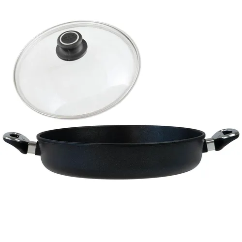 BAF Kasserolle 32 cm Induktion Aluguss Schmortopf Hochrand Antihaft & Glasdeckel