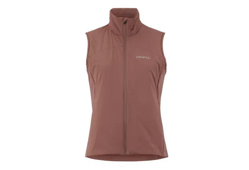 Craft ADV Essence Warm Vest 2 Frauen rose brown (473000) L - Vielseitige Weste für sportliche Frauen, windabweisend und bequem, ideal für kühle Läufe. Mit praktischen Taschen und optimaler Passform für Bewegungsfreiheit.