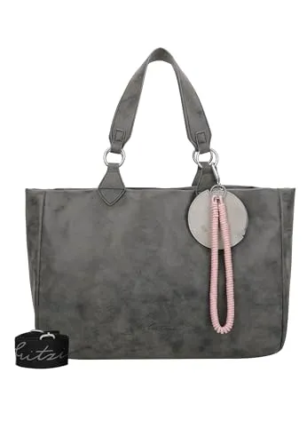 Fritzi aus Preußen Vintage Shoulder Bag Set - Stilvolle Schultertasche mit abnehmbaren Schulterriemen und zusätzlicher Utensilientasche. Ideal für den Alltag, sicher verstaut durch Zipper und Extrafächer.